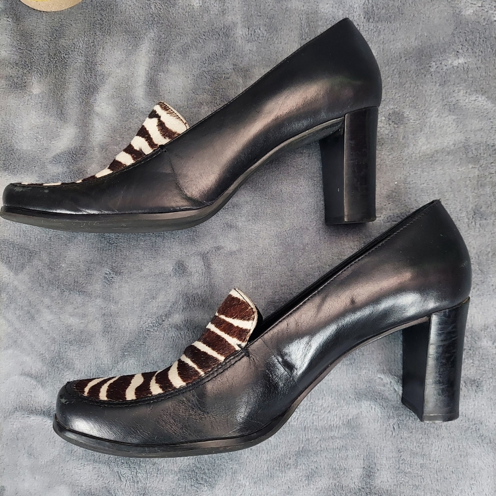 Franco Sarto Zebra Print Pumps, Women's Sz 9 - Picture 6 of 12